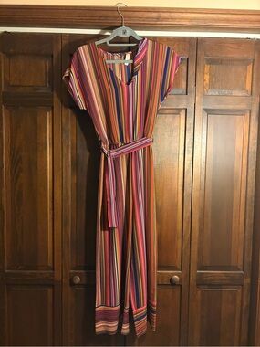 BeBop Multicolor Striped Jumpsuit with Belt
